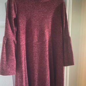 Uncle Frank Burgundy Midi Dress